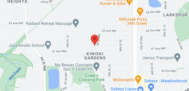 map of 4118 38 ST NW